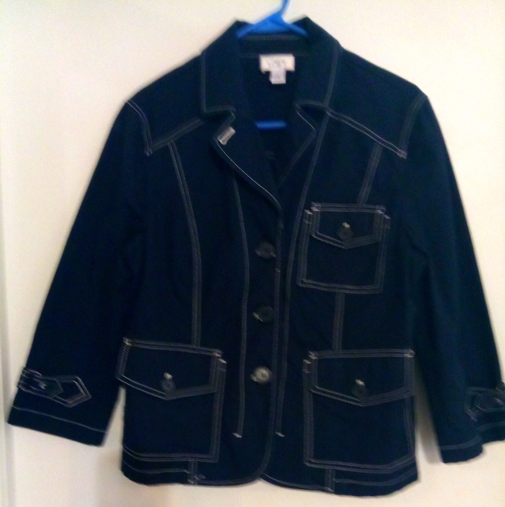 Ann Taylor Loft Denim Jacket. - Picture 1 of 8